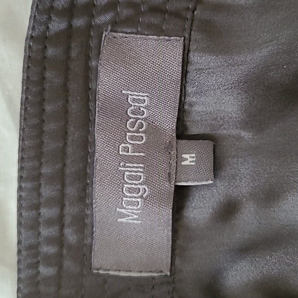 Magali Pascal 100% Silk Gray Mini Dress with Brass and Rhinestone, Size M - Picture 6 of 12